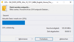 New progress window features